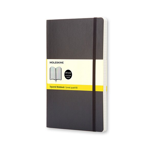 Zápisník Moleskine měkký čtverečkovaný černý S