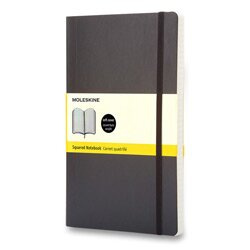 Zápisník Moleskine měkký čtverečkovaný černý S