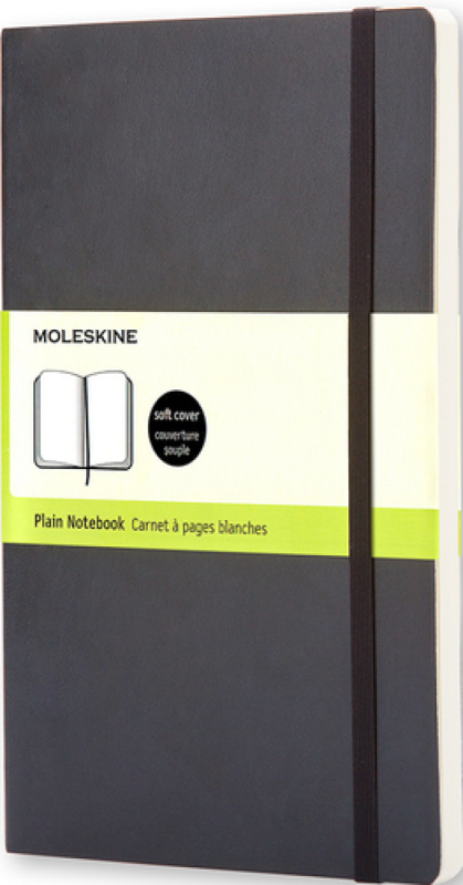 Zápisník Moleskine - měkké desky, S, čistý černý