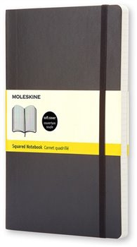 Zápisník Moleskine měkký čtverečkovaný černý L
