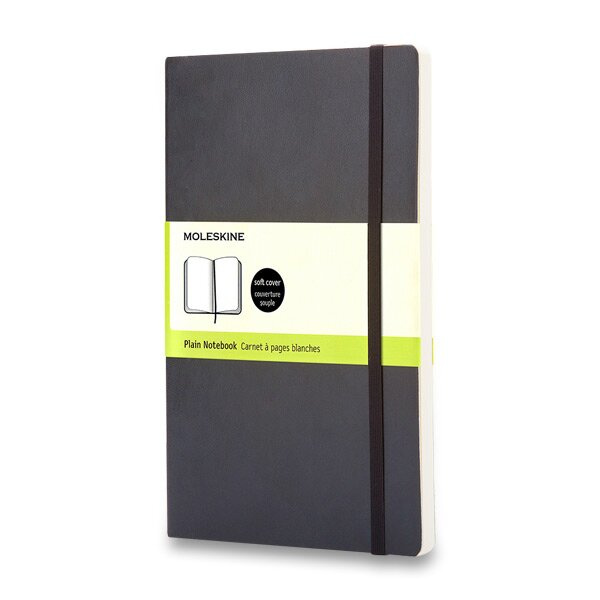 Zápisník Moleskine měkký čistý černý L