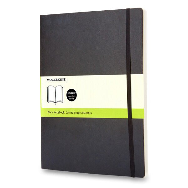 Zápisník Moleskine - měkké desky, XL, čistý černý