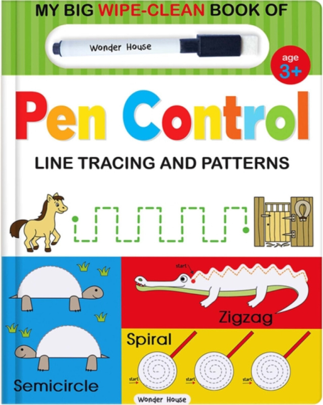 Prakash Books My Big Wipe And Clean Book of Pen Control for Kids