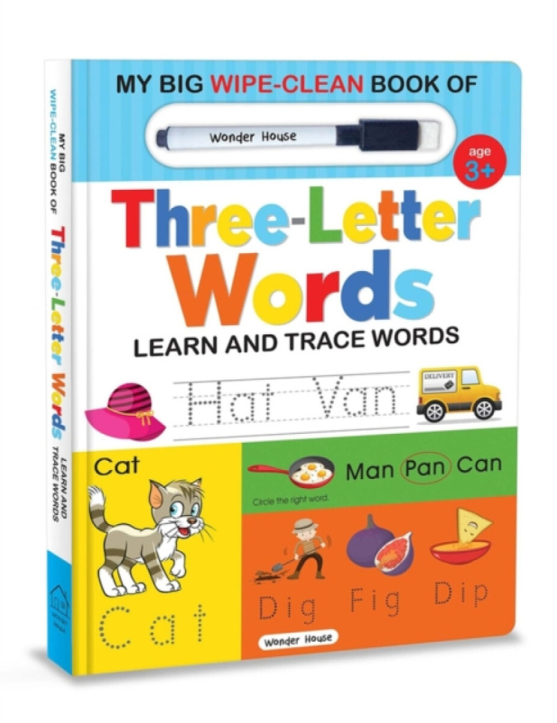 Prakash Books My Big Wipe And Clean Book of Three Letter Words