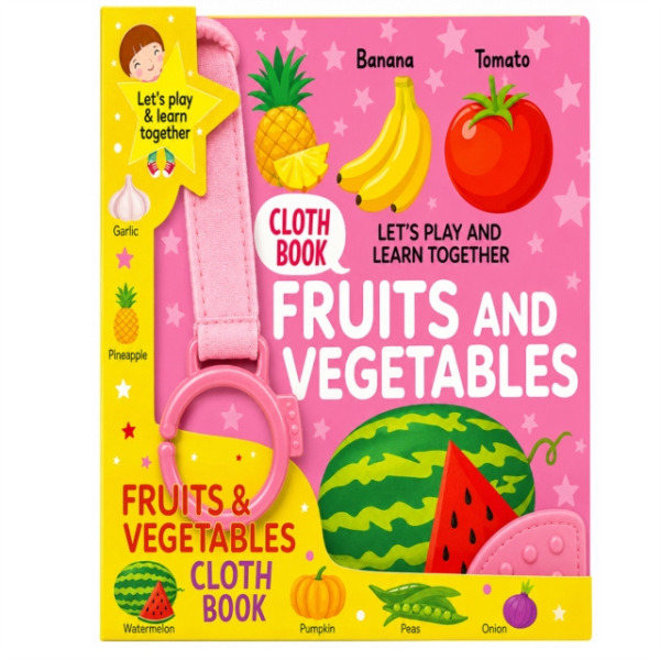 Hello Friend Fun With Fruits And Vegetables - Cloth Book For Early Learning And Interactive Education - Garg, Mamta