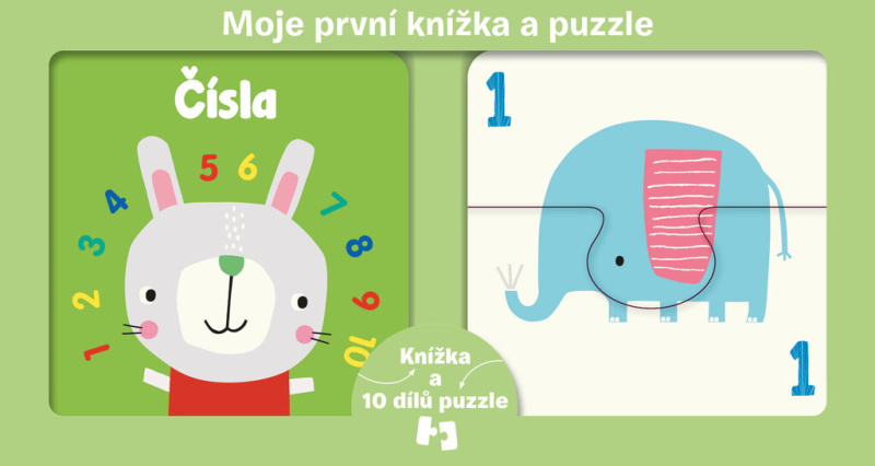 Moje první knížka a puzzle Čísla - kniha z kategorie Naučné knihy