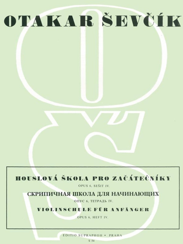 Houslová škola pro začátečníky Op. 6, sešit IV - Otakar Ševčík - kniha z kategorie Hudba