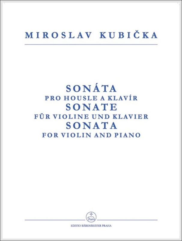 Sonáta pro housle a klavír - Miroslav Kubička - kniha z kategorie Noty