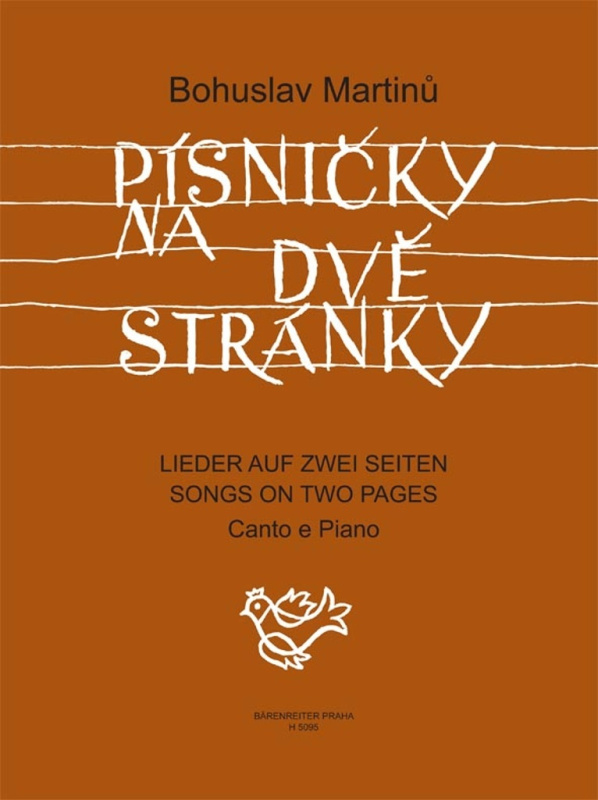 Písničky na dvě stránky - Bohuslav Martinů - kniha z kategorie Hudba