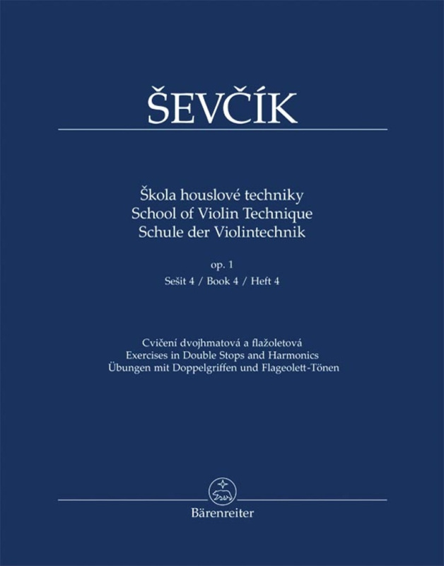 Škola houslové techniky op. 1, sešit 4 (Cvičení dvojhmatová a flažoletová) - kniha z kategorie Hudba