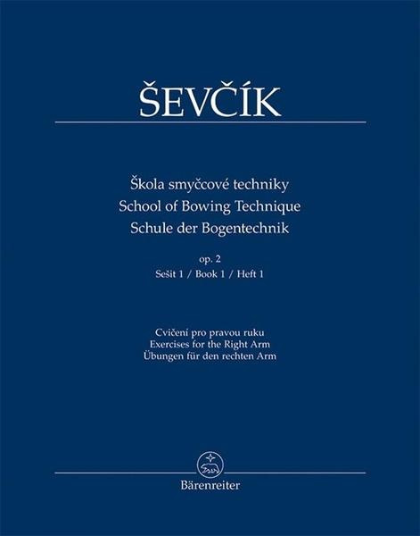 Škola smyčcové techniky op. 2, Sešit 1 - Cvičení pro pravou ruku - Otakar Ševčík