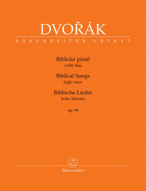 Biblické písně vyšší hlas, op. 99 (vyšší hlas) - Antonín Dvořák - kniha z kategorie Noty