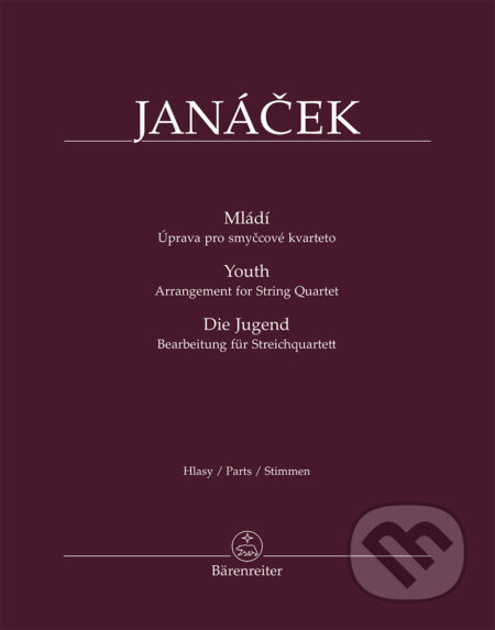 Mládí - Úprava pro smyčcové kvarteto BA11543 (smyčcové kvarteto (2 housle, viola, violoncello)) - kniha z kategorie Noty