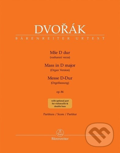 Mše D dur op. 86 (varhanní verze) - Antonín Dvořák - kniha z kategorie Hudba