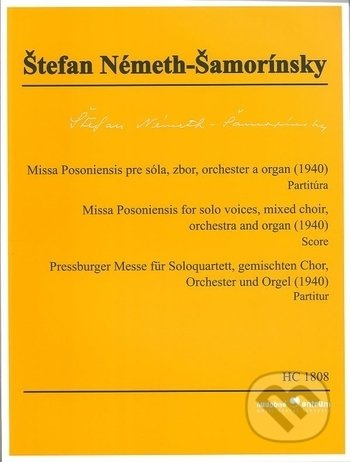 Missa Posoniensis pre sóla, zbor, orchester a organ (1940) - kniha z kategorie Noty
