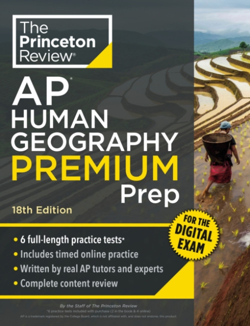 Random House USA Inc Princeton Review AP Human Geography Premium Prep, 18th Edition - Review, The Princeton