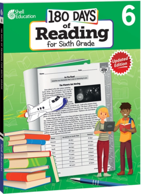 Shell Educational Publishing 180 Days™: Reading for Sixth Grade, 2nd Edition - Rhatigan, Joe a Boscarino, Melissa
