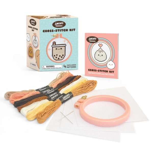 Running Press Smoko Friends Cross-Stitch Kit - Caetano, Dennis a Smoko a Caetano, Sosae