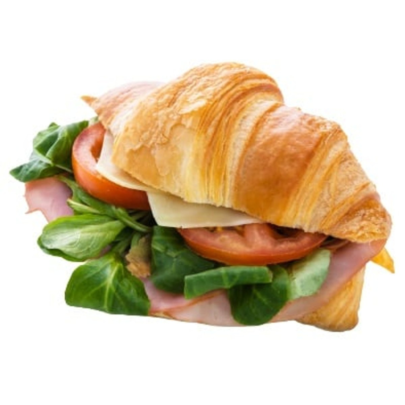 Rohlik.cz Croissant máslový se šunkou, rajčetem a sýrem Ementál