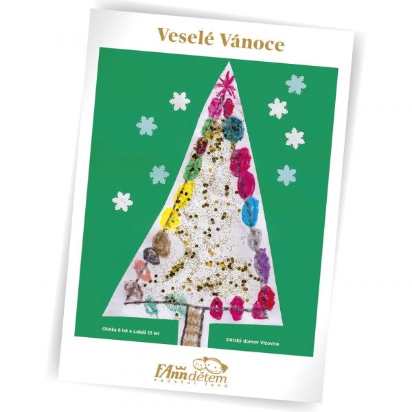 FAnn dětem Vánoční pohlednice 2023 Nadační přání od dětí z Dětského domova