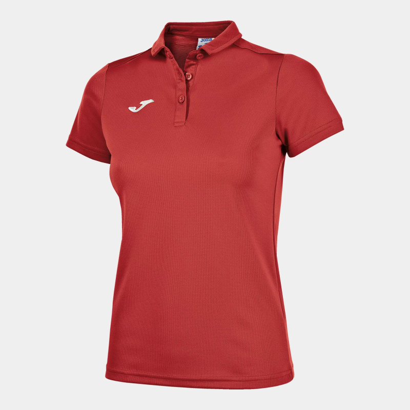 Dámské triko Joma Hobby Women Polo Shirt S/S Red Velikost: L
