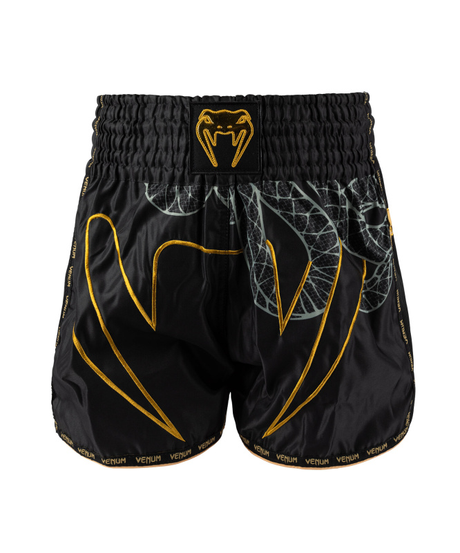 Venum Serpenti Muay Thai Shorts - Black/Silver/Gold Velikost: XL