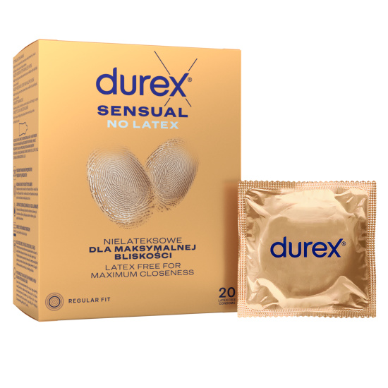 DUREX Sensual No Latex – bezlatexové kondomy (20 ks)