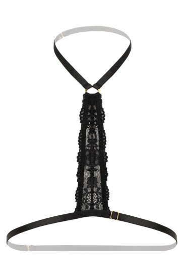 Christine - Strappy Harness Bralette Evening Kiss - black One Size
