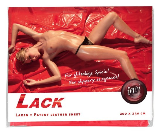 Fetish Collection Vinyl Bed Sheet red 200x230cm
