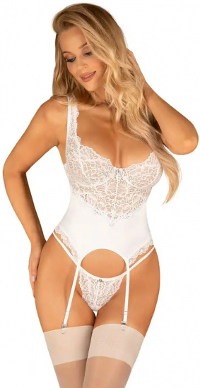 Bílý korzet Gentle Love Fit, S–M
