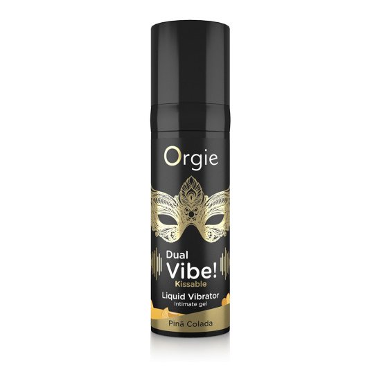 Dvojitý vibrátor s líbivou chutí - Pina Colada - 15 ml