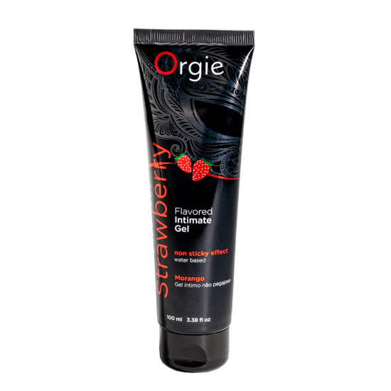 Orgie Lube Tube Strawberry - Waterbased Lubricant - 3 fl oz / 100 ml