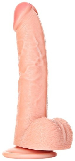 RealRock by Shots Curved Realistic Dildo with Balls and Suction Cup - 8 / 20,5 cm