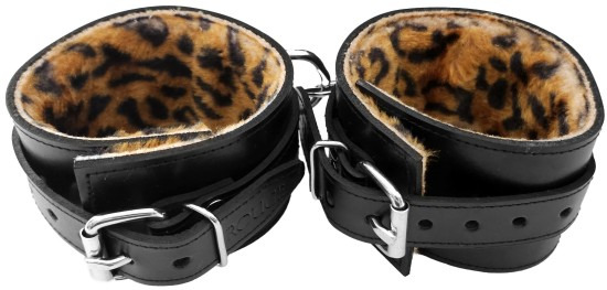 ROUGE Leather Fur Ankle Cuffs