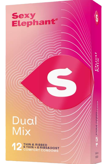 Sexy Elephant – sada kondomů Dual Mix (12 ks)