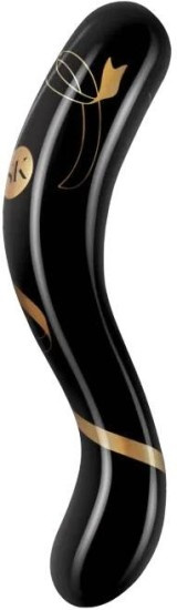Skleněné dildo Handblow Duo Ended (17 cm)