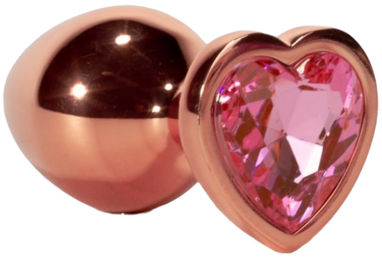 X-MEN Secret Shine Metal Butt Plug Rose Gold Heart S
