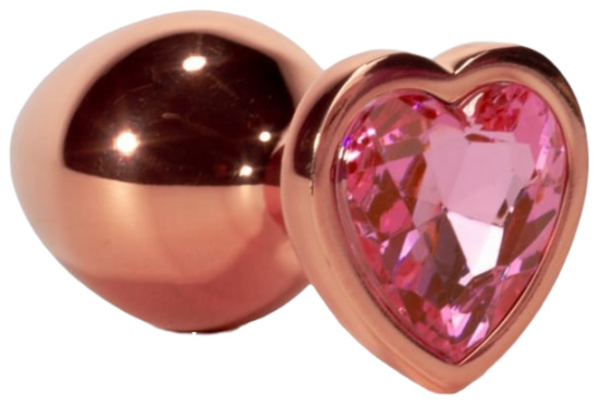 X-MEN Secret Shine Metal Butt Plug Rose Gold Heart M