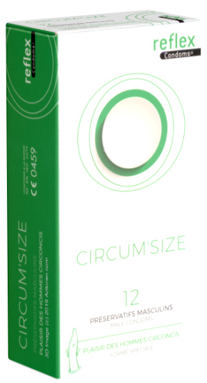 Reflex Single: Circum'Size, 12 condoms for circumsized men