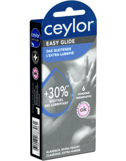 Ceylor Single: Easy Glide, 6 extra wet condoms
