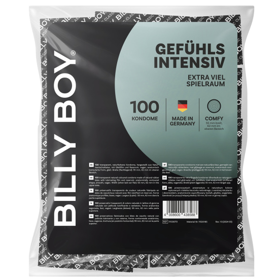 Billy Boy Bulk-Pack: Gefühlsintensiv (Intensive Feeling), 100 condoms