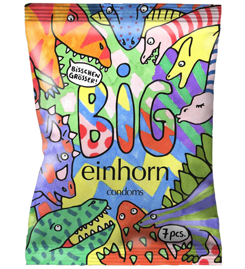 Einhorn Condoms: Tyrannosaurus Sex, 7 condoms in the chips bag