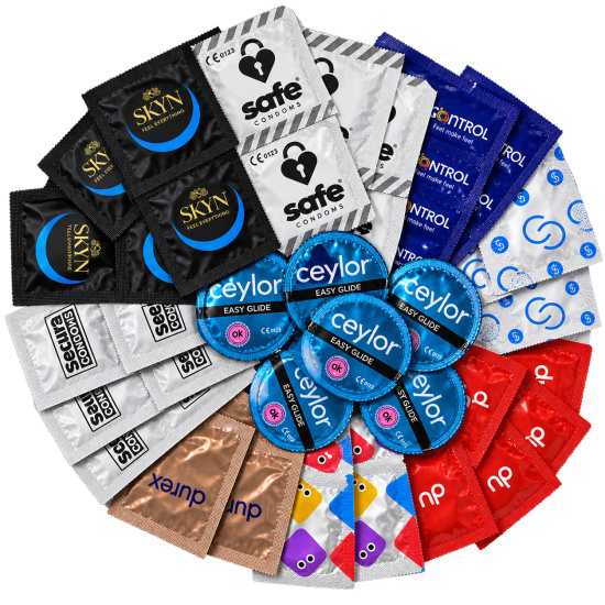 Sada extra lubrikovaných kondomů – Extra Wet Pack (64 ks)