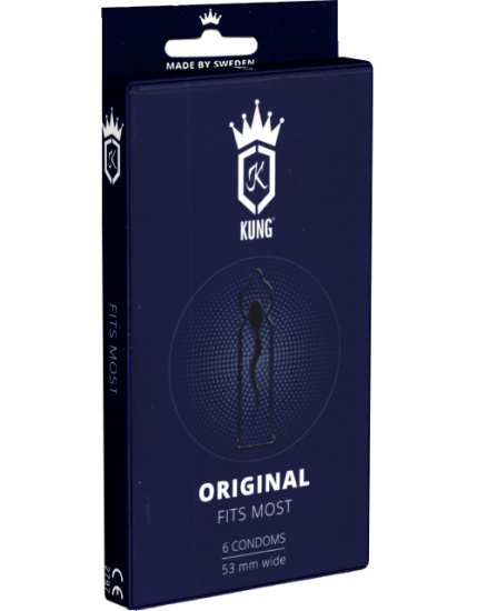 Kung Single: Original, 6 anatomical condoms