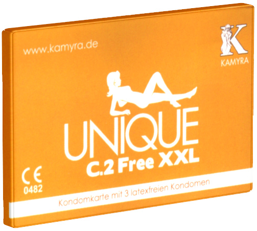 Kamyra Single: Unique C.2 Free XXL, 3 latex free condoms