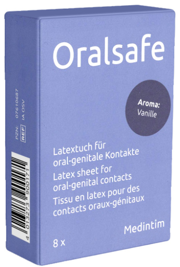 Oral Safe Single: Vanille, 8 latex-sheets