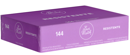 Love Match Bulk-Pack: Resistente, 144 stronger condoms