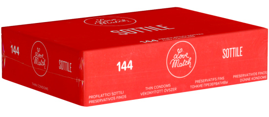 Love Match Bulk-Pack: Sottile, 144 fine condoms