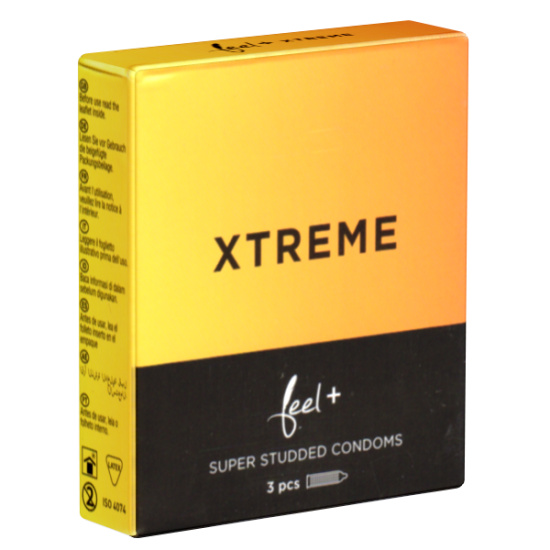 feel Xtreme 3 přírodní latexové kondomy s vroubky