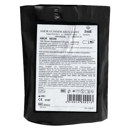 Amor Bulk-Pack: NEON, 100 condoms